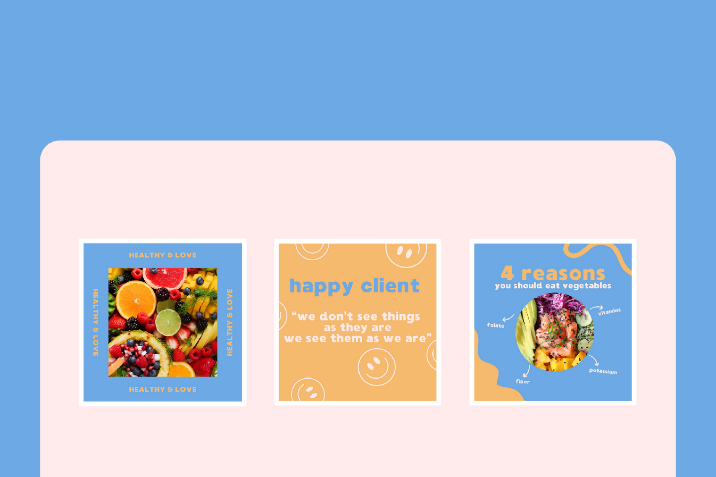 Healthy Food Template for Instagram - Editable with Canva