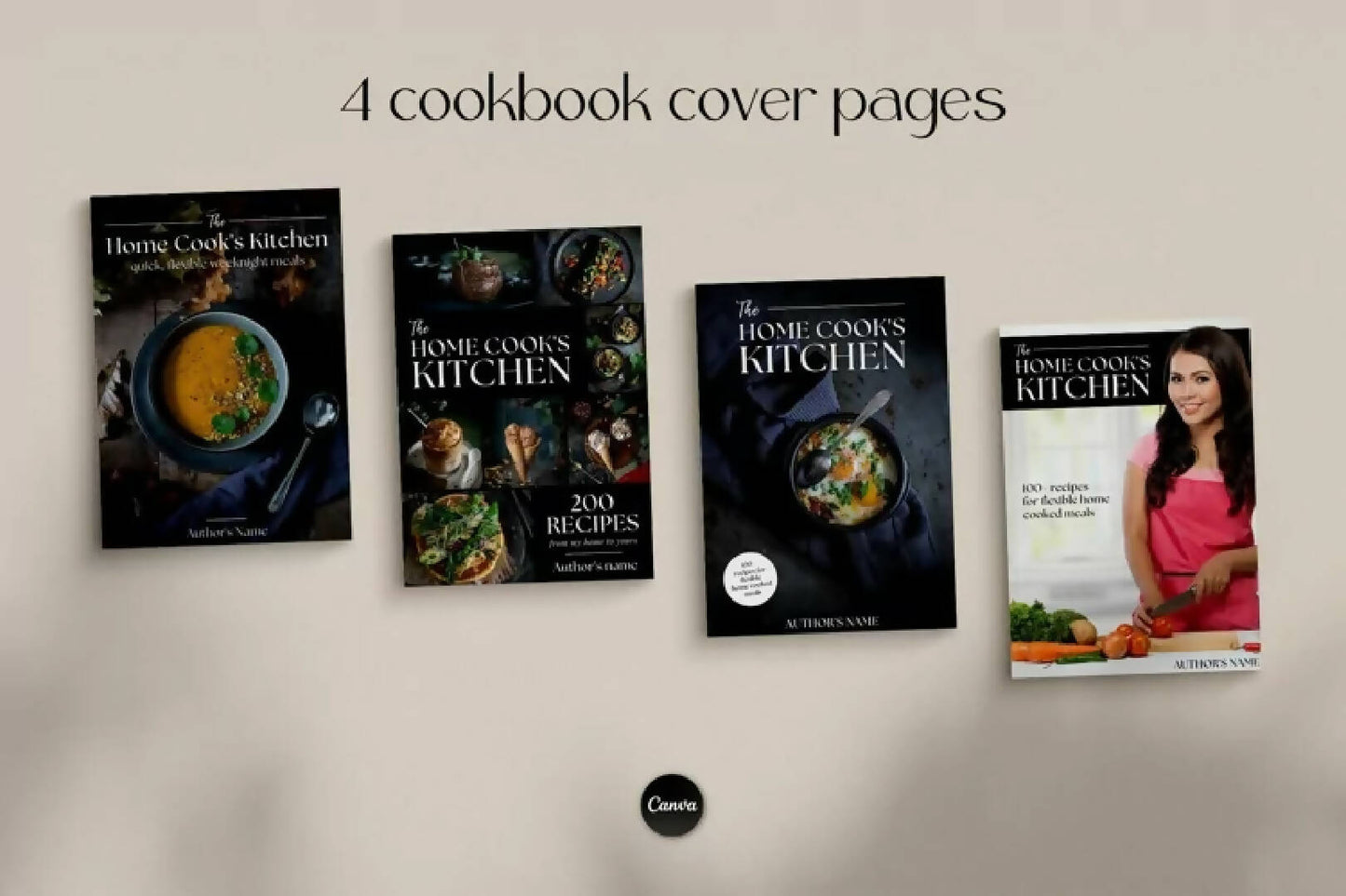 eBook Canva Cookbook Template - Dark Moody