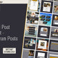 35 Canva Travel Post Prompt Grey Gold Themed Instagram Feed Templates Vacation