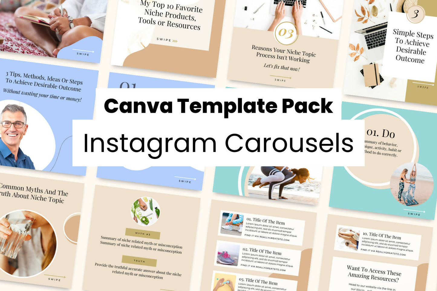 Instagram Carousels Canva Template Pack