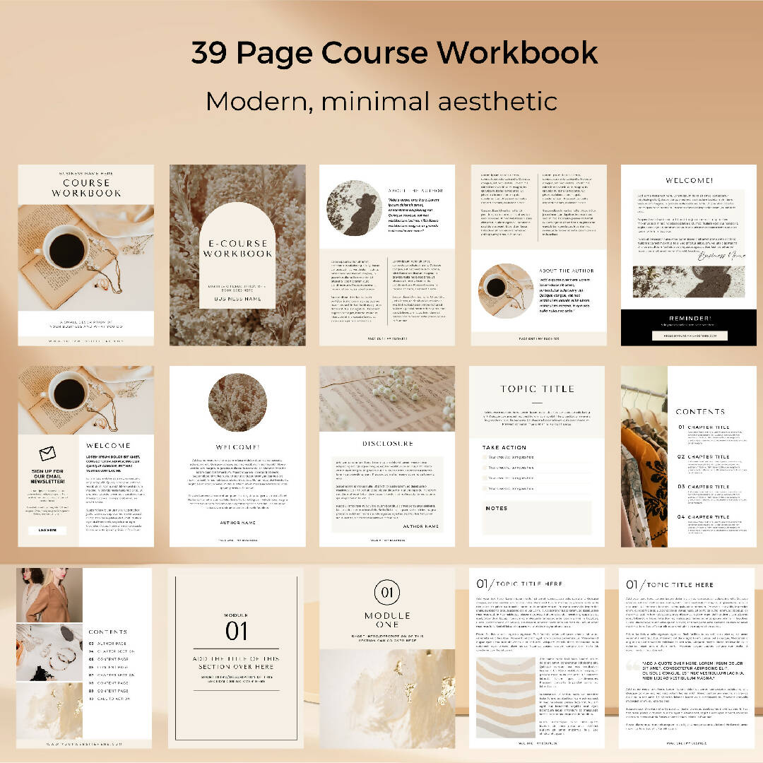 Editable Canva Course Workbook