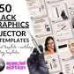 250 BLACK GRAPHICS Nurse Injector Social-Media Templates