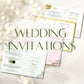 Wedding Invitations for Wedding Planners - 4 Customizable Canva Templates | Wedding Invitation Cards for Wedding Business
