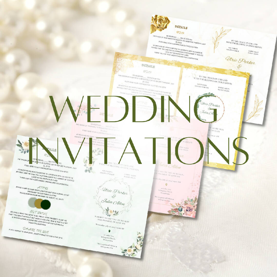 Wedding Invitations for Wedding Planners - 4 Customizable Canva