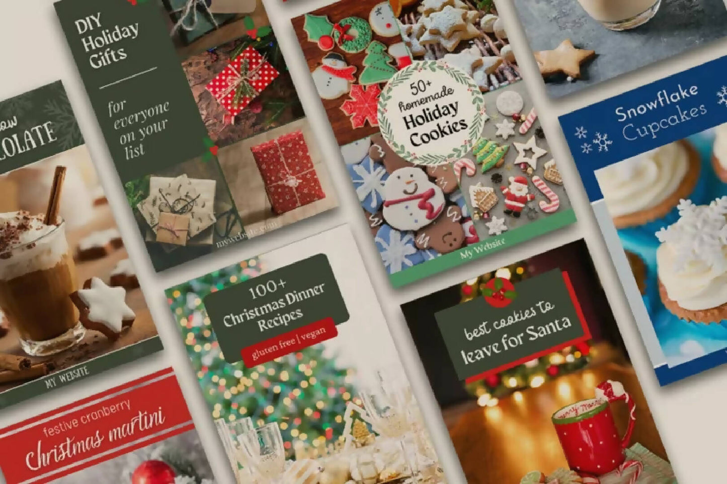 Christmas Canva Pinterest Templates for Bloggers