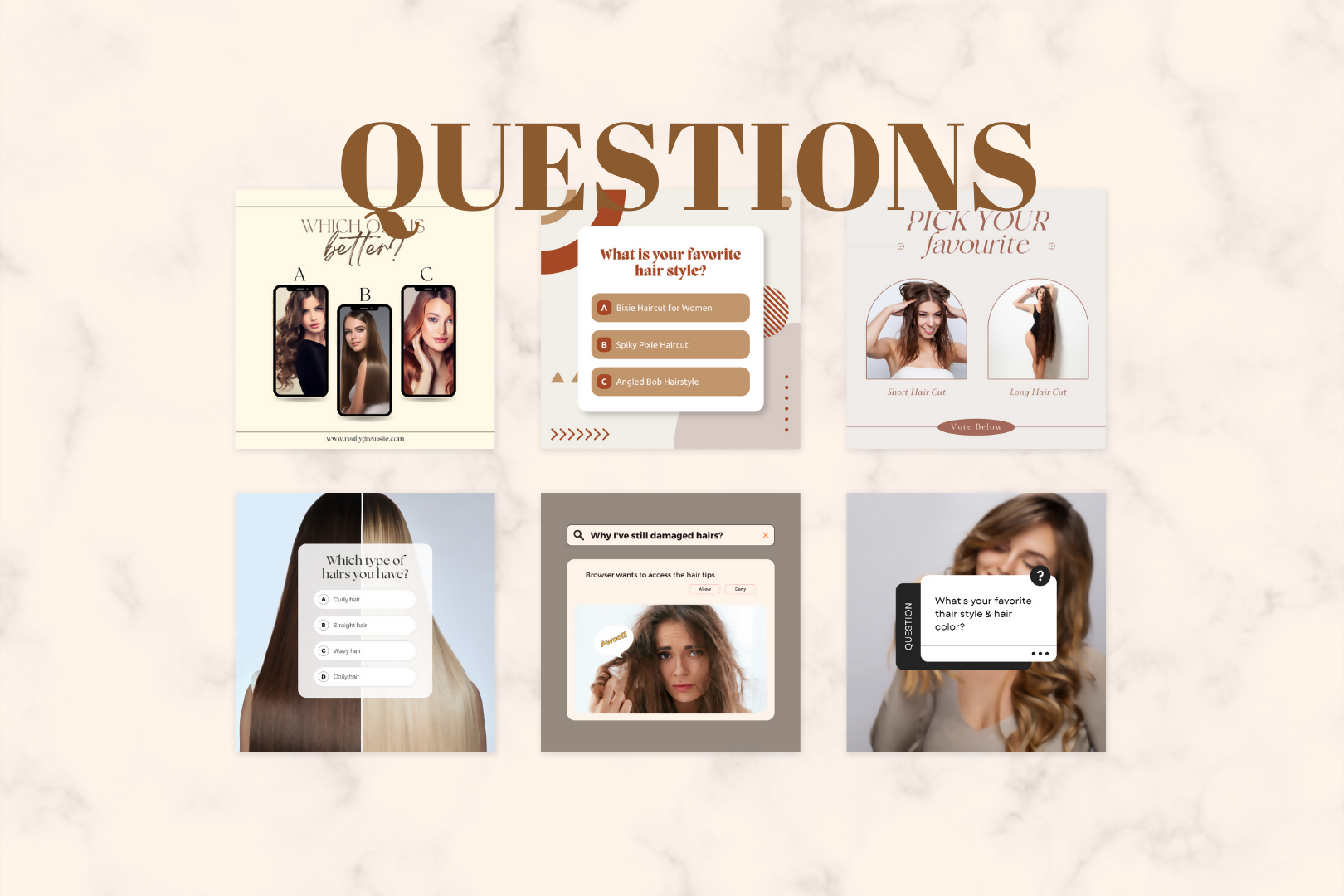 Hairstyle Social Media Templates