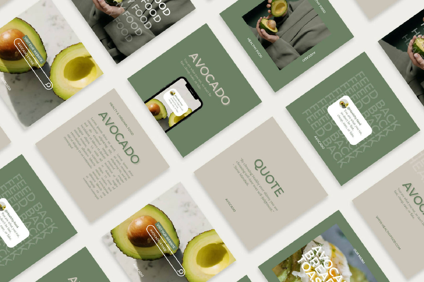 Food Restaurant Template for Instagram - Editable with Canva