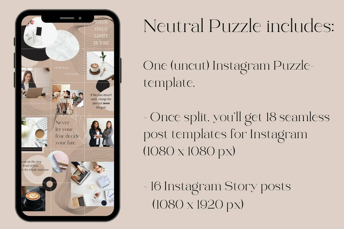 Instagram Template Neutral Puzzle