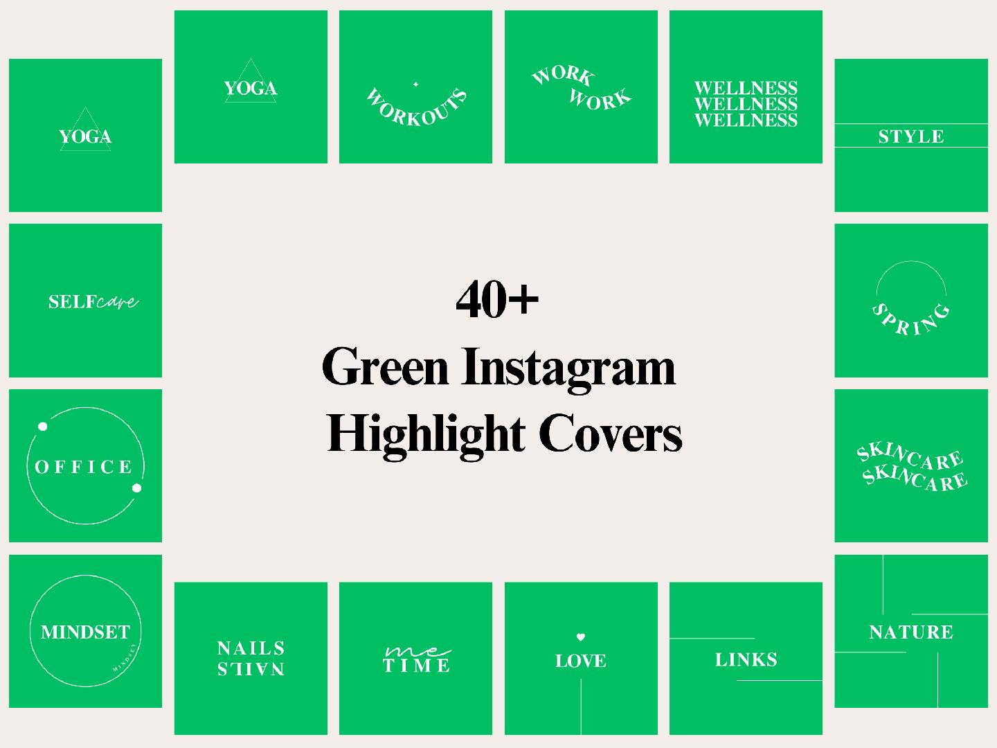 40+ Green Instagram Highlight Covers