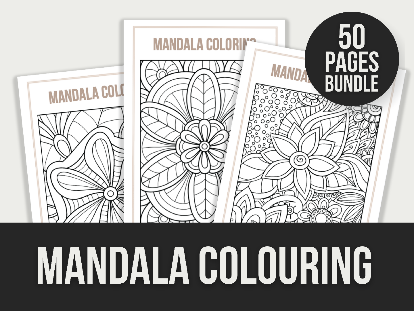 Mandala Coloring Worksheet Set