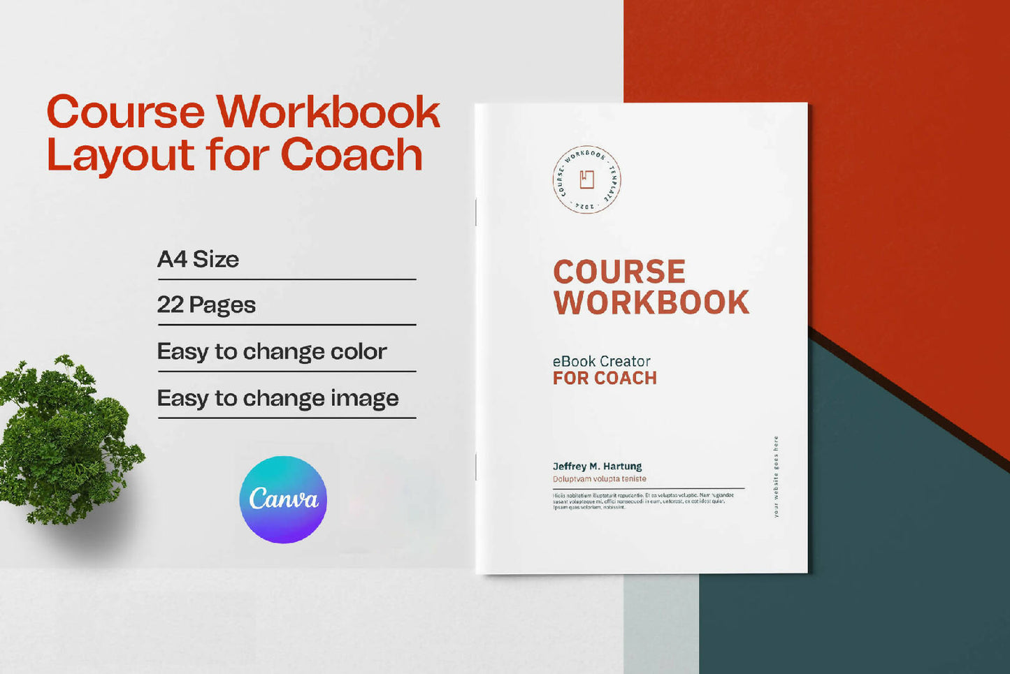 Course Workbook Canva Template Layout for Coach