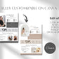 2 Page Minimal Grey Social Media Press Kit for Bloggers, Influencers, Small Business