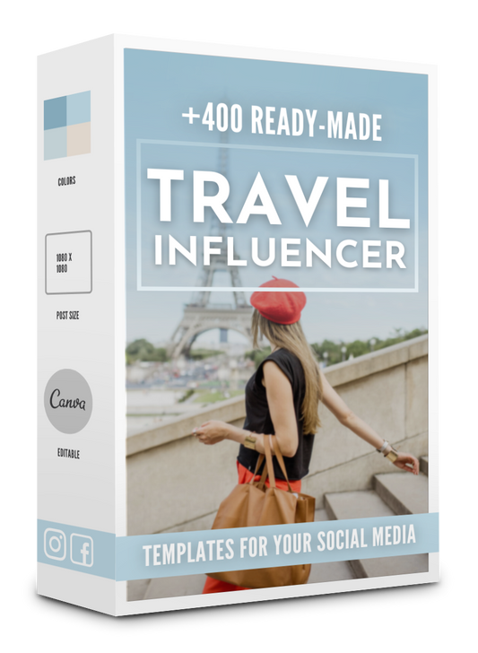 Travel Influencer Bundle With 400 Travel Templates For Social Media