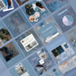 250 Blue Social Media Templates, Ocean Tropical Blue Instagram Canva Templates