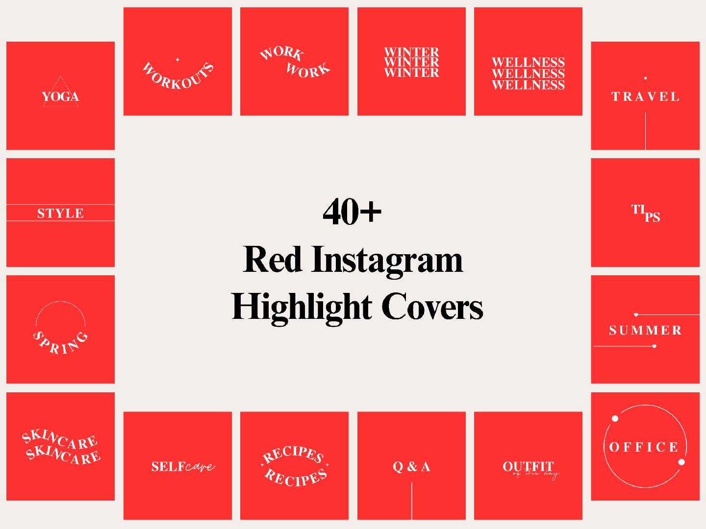 40+ Red Instagram Highlight Covers