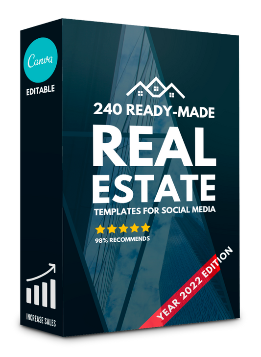 240 NEW Real Estate Templates for Social Media - 90% OFF