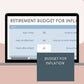 Retirement Planning Worksheet Template For Google Sheets & Excel