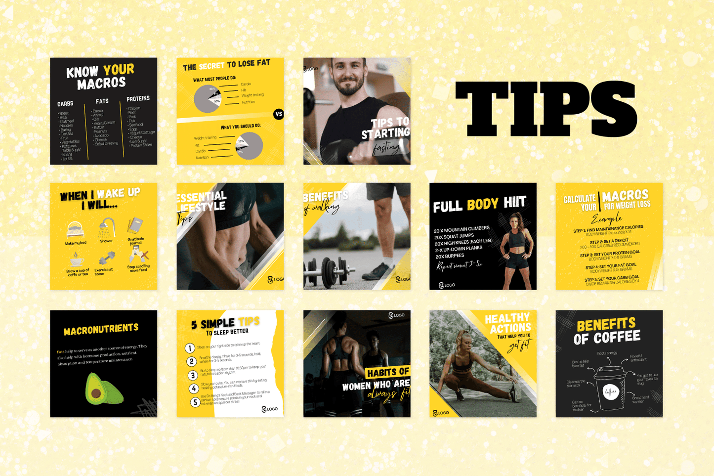 300 Personal Trainer Templates for Social Media