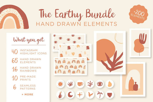 The Earthy Hand Drawn Bundle