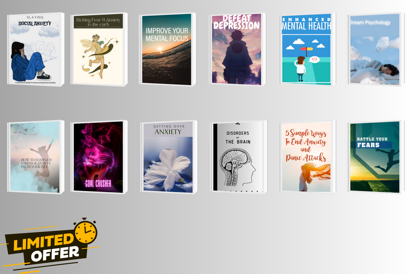 Comprehensive 24 Ebook Bundle: Mental Health, Anxiety, Depression & More! Perfect for Wellness Coaches