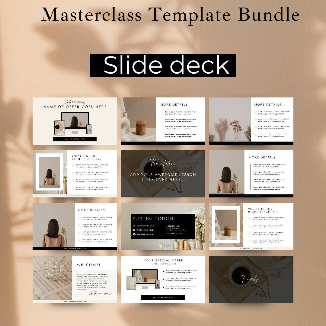 The Masterclass Canva Template Bundle, Modern Minimal Design