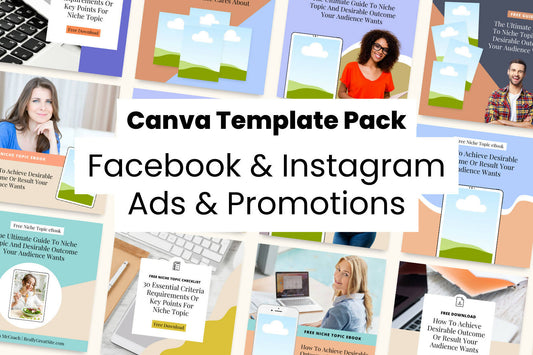 Facebook & Instagram Ads & Promotions Canva Template Pack