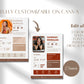 1 Page Instagram Media Press Kit Template for Influencer, Blogger, Small Business