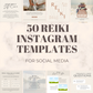 Harmony Flow: 50 Modern Minimal Aaesthetic Reiki Instagram Templates