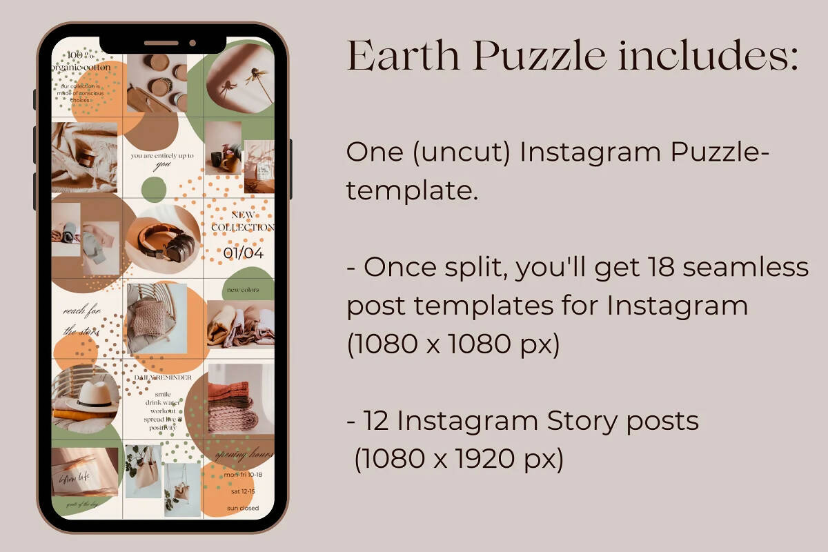 Earth Puzzle Instagram Template