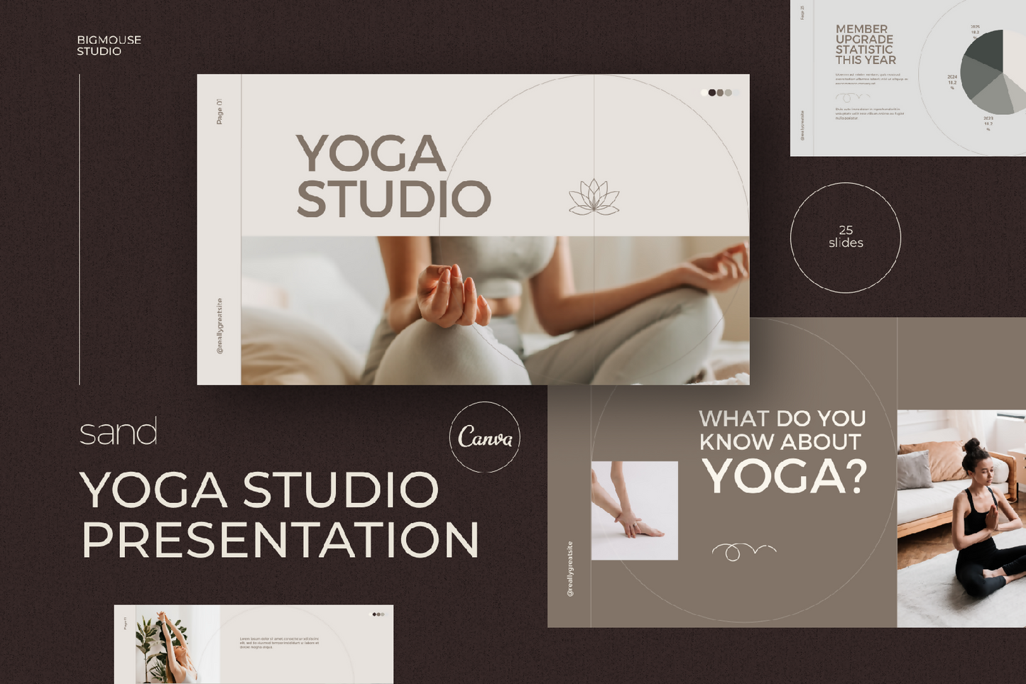 Canva Yoga Studio Presentation Template