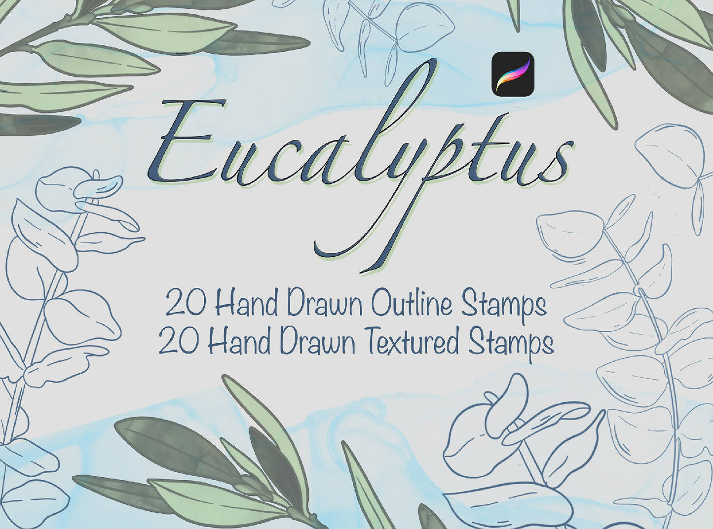 Eucalyptus Leaves Stamp Procreate
