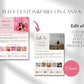 2 Page Instagram Media Press Kit Pink Template for Influencer, Blogger, Small Business