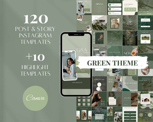 130 Green Instagram Templates for Social Media