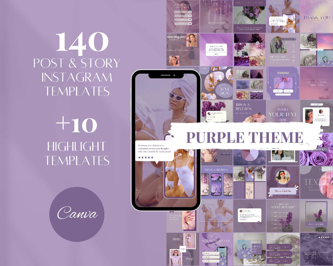 150 Purple Instagram Templates for Social Media