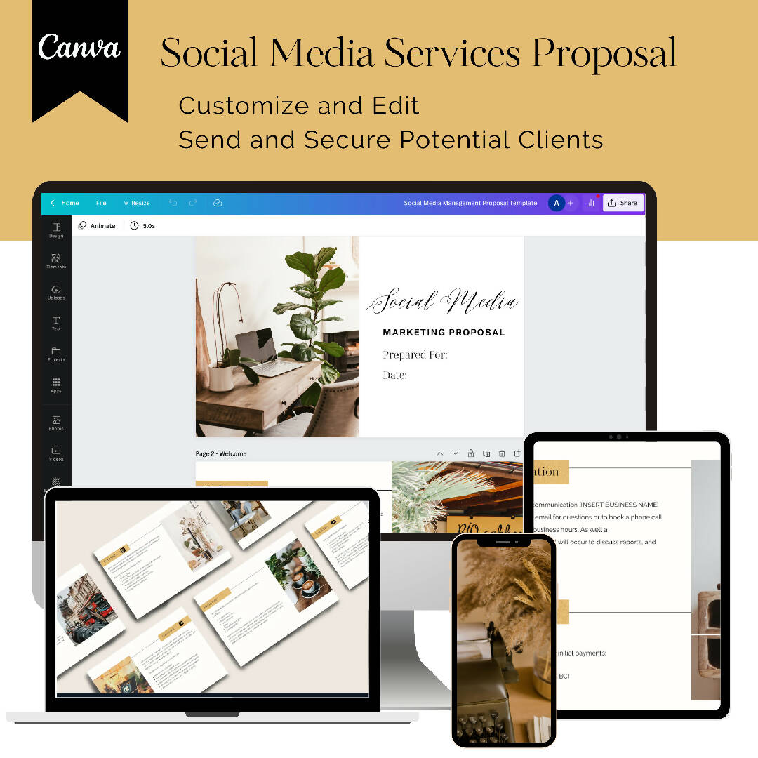 Social Media Manager Ultimate Proposal Template