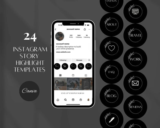 24 Dark Instagram Story Highlight Covers for Social Media